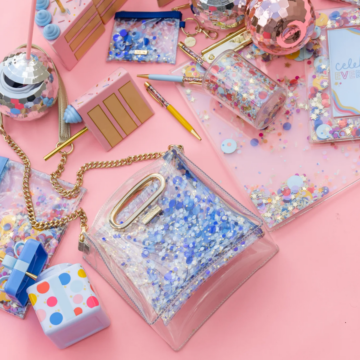 The Essentials Convertible Confetti Clutch