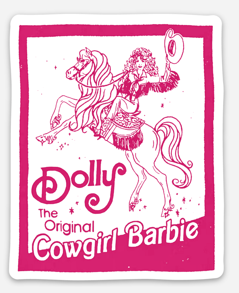 Inviting Affairs Paperie Dolly The Original Barbie Sticker Dolly P A Little Happy