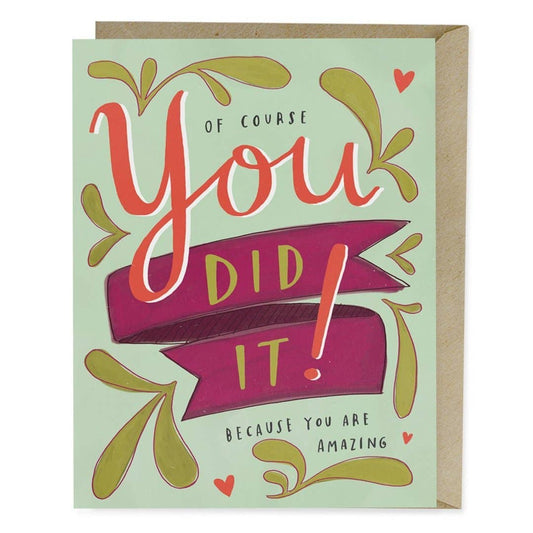 You Did It Congrats Card