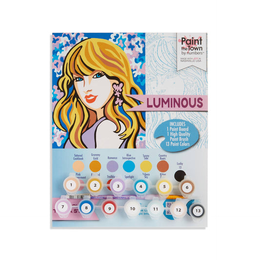 Paint the Town by Numbers - Luminous Paint by Number Kit~ Taylor Swift ~ 8”x10”