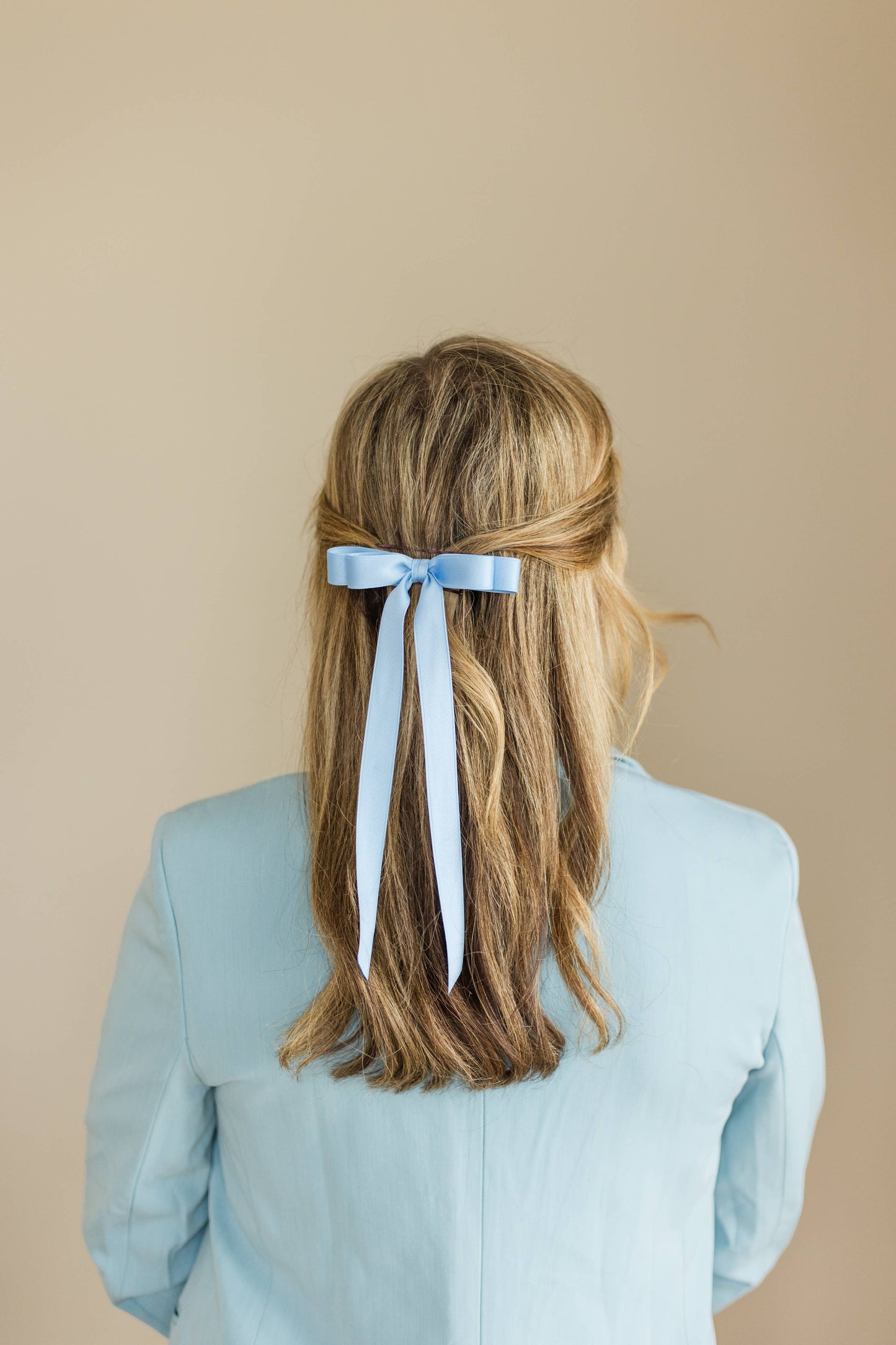 Grace & Grandeur Micro Alice Matte Satin Bow Barrette