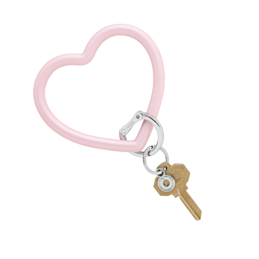 Oventure - Silicone Heart Keychain - Rose Pearlized