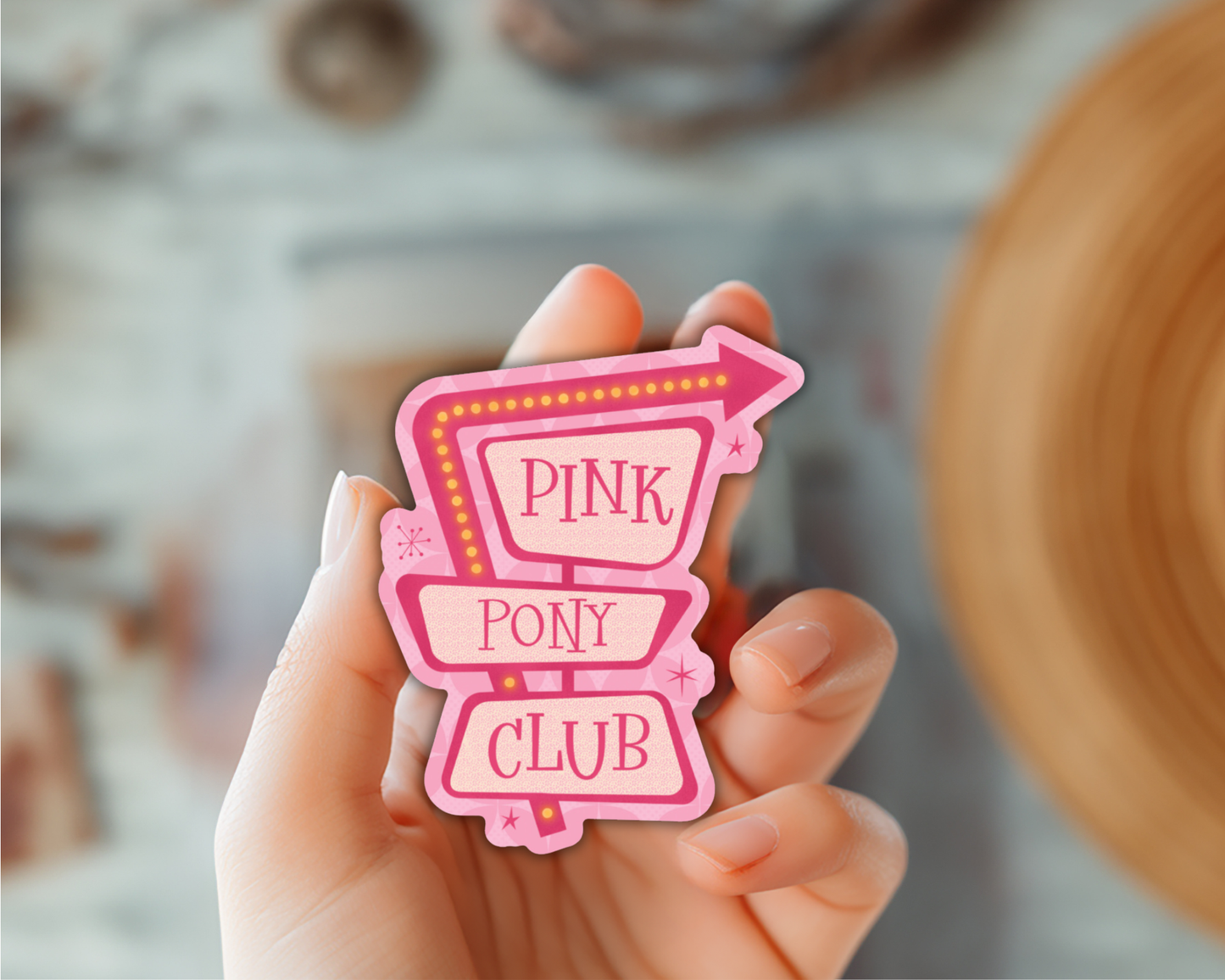 Pink Pony Club Sign Sticker (Chappell Roan)