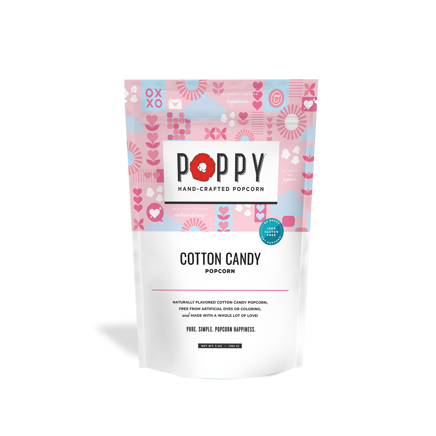 Poppy Hand-Crafted Popcorn - Valentine's Day Cotton Candy Popcorn