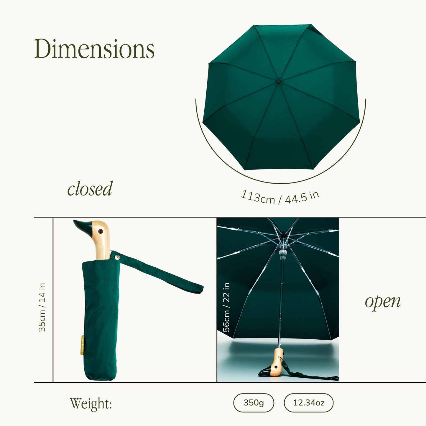 Green Forest Compact Umbrella