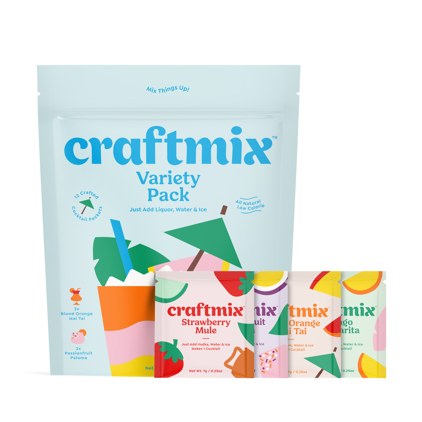 Craftmix - Variety Pack Cocktail Mixers - 12 Servings Multipack