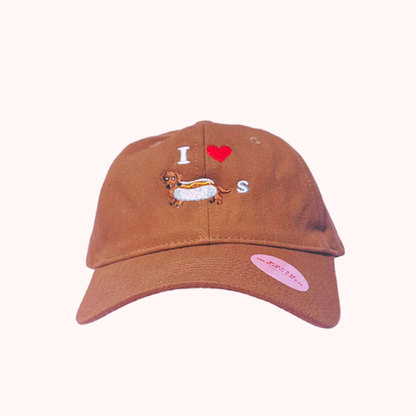 I Heart Weiner Dogs Dad Hat