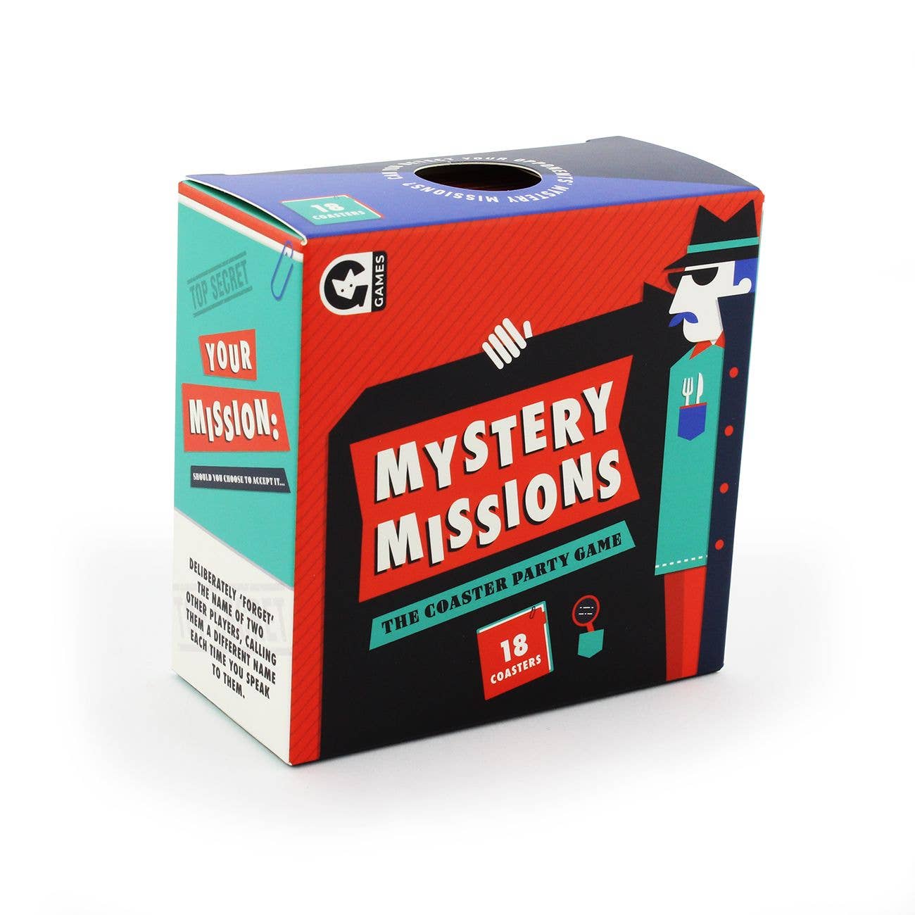 Ginger Fox USA - Mystery Missions Coaster Party Game