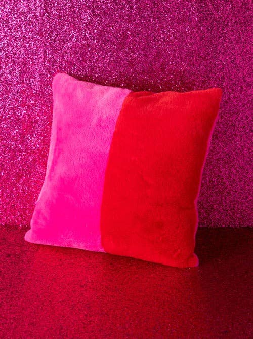 JOVI COLOR BLOCK PILLOW, PINK