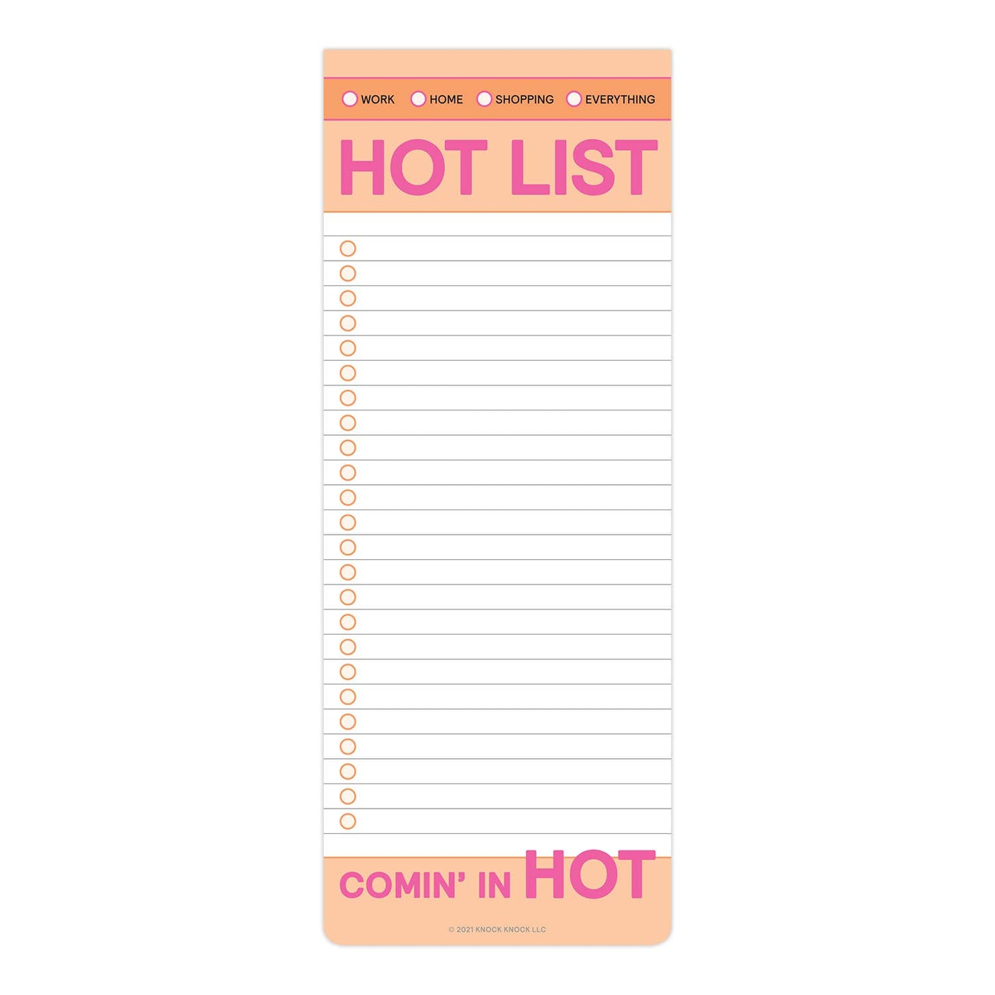 Hot List Make-a-List Pad