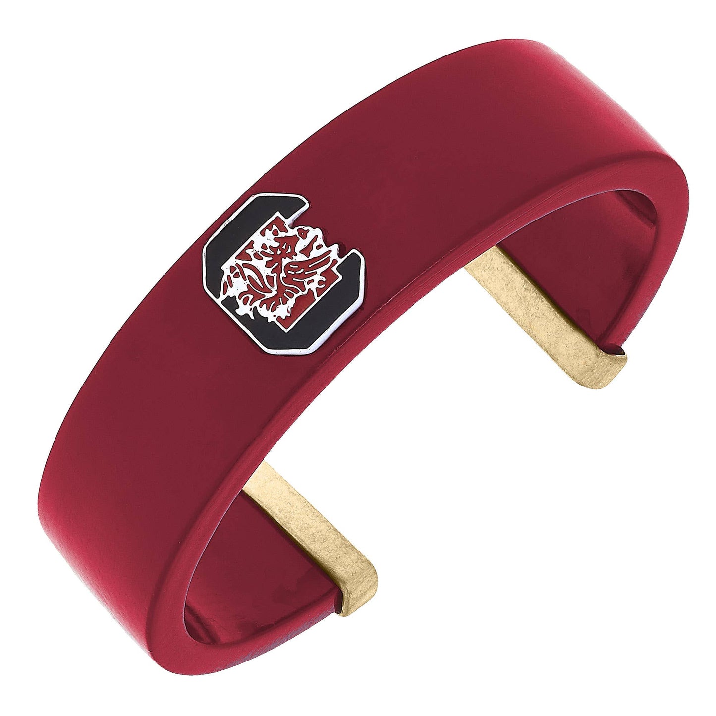 South Carolina Gamecocks Resin Logo Cuff Bracelet in Garnet