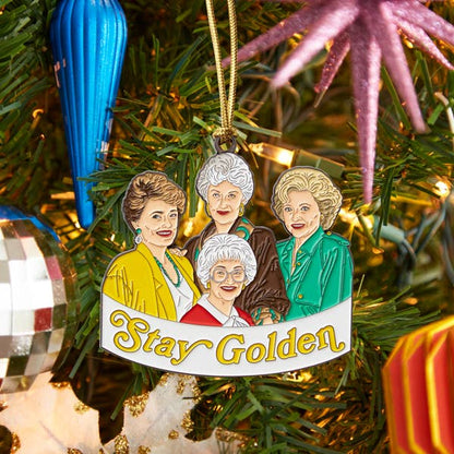 Stay Golden Enamel Ornament