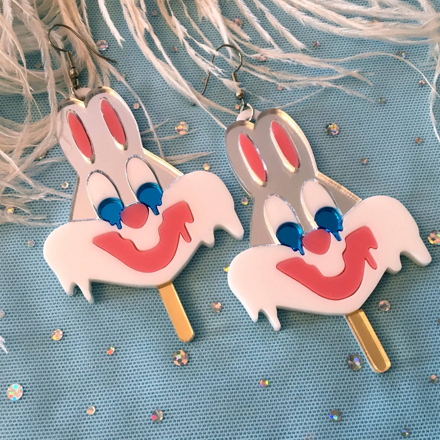 Melty Bugs Bunny Ice Cream Earrings