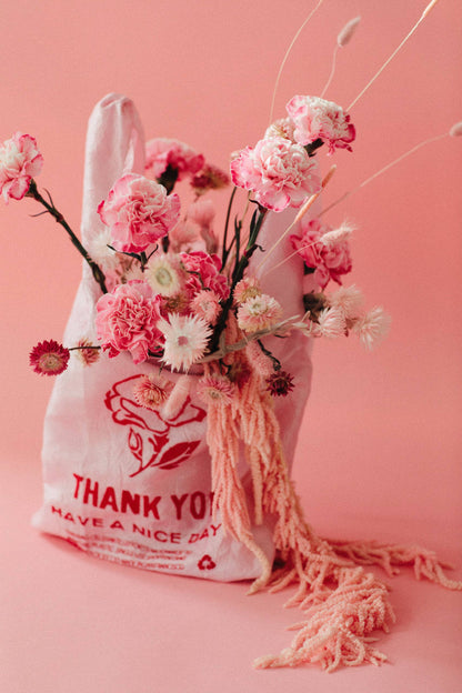 Thank You Tote // Rose on Pink // Lauren DiCioccio