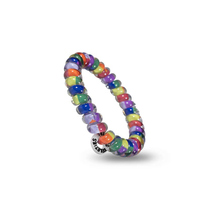 TELETIES - Spiral Hair Coils | Small | Chasing Rainbows Hair Ties