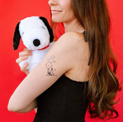 Tattly - CB + Snoopy Hug Tattoo Pair