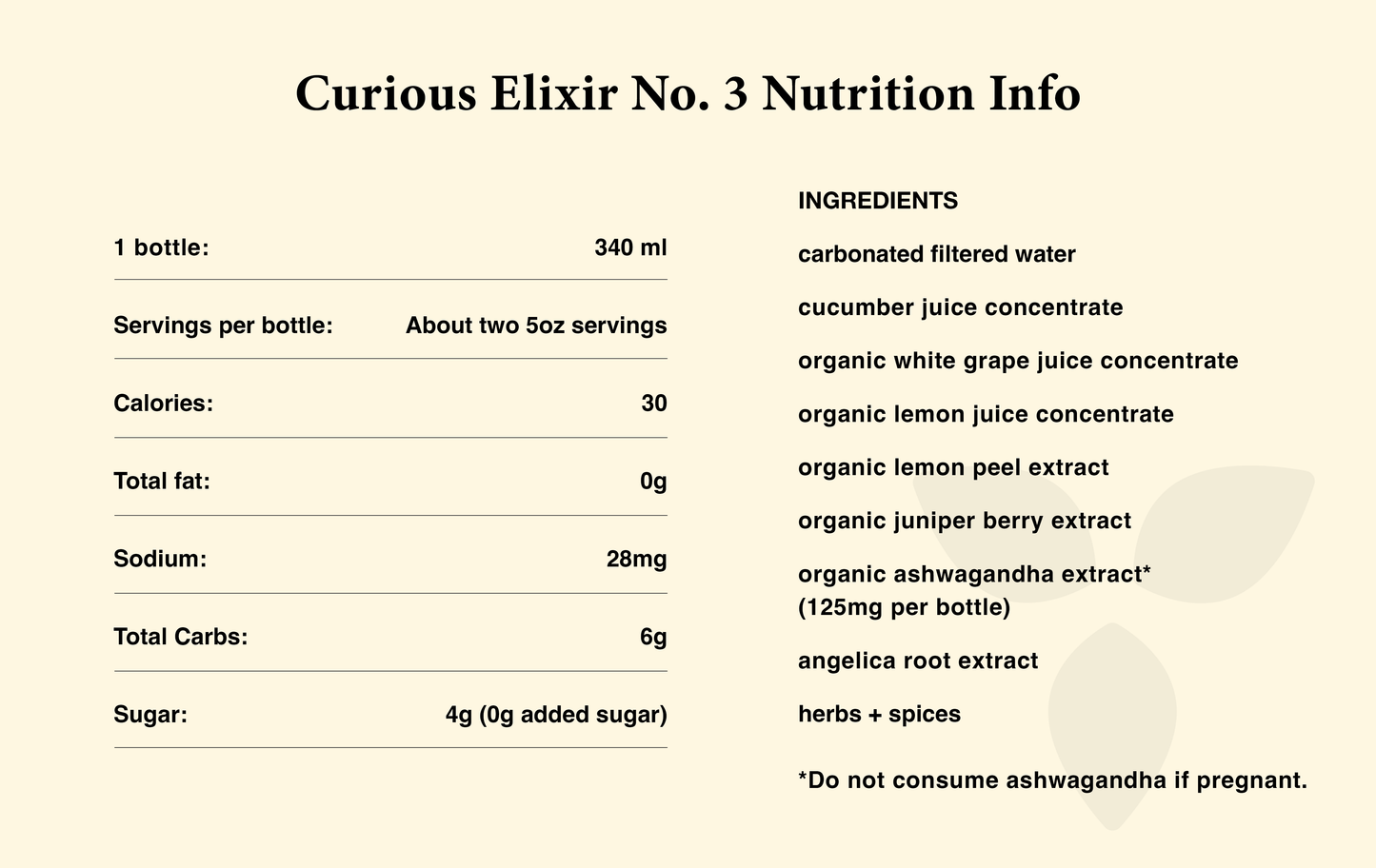 Curious Elixirs - Curious Elixir No. 3 Booze-Free Cocktails