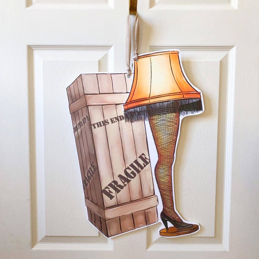 Home Malone - Leg Lamp Fragile Door Hanger