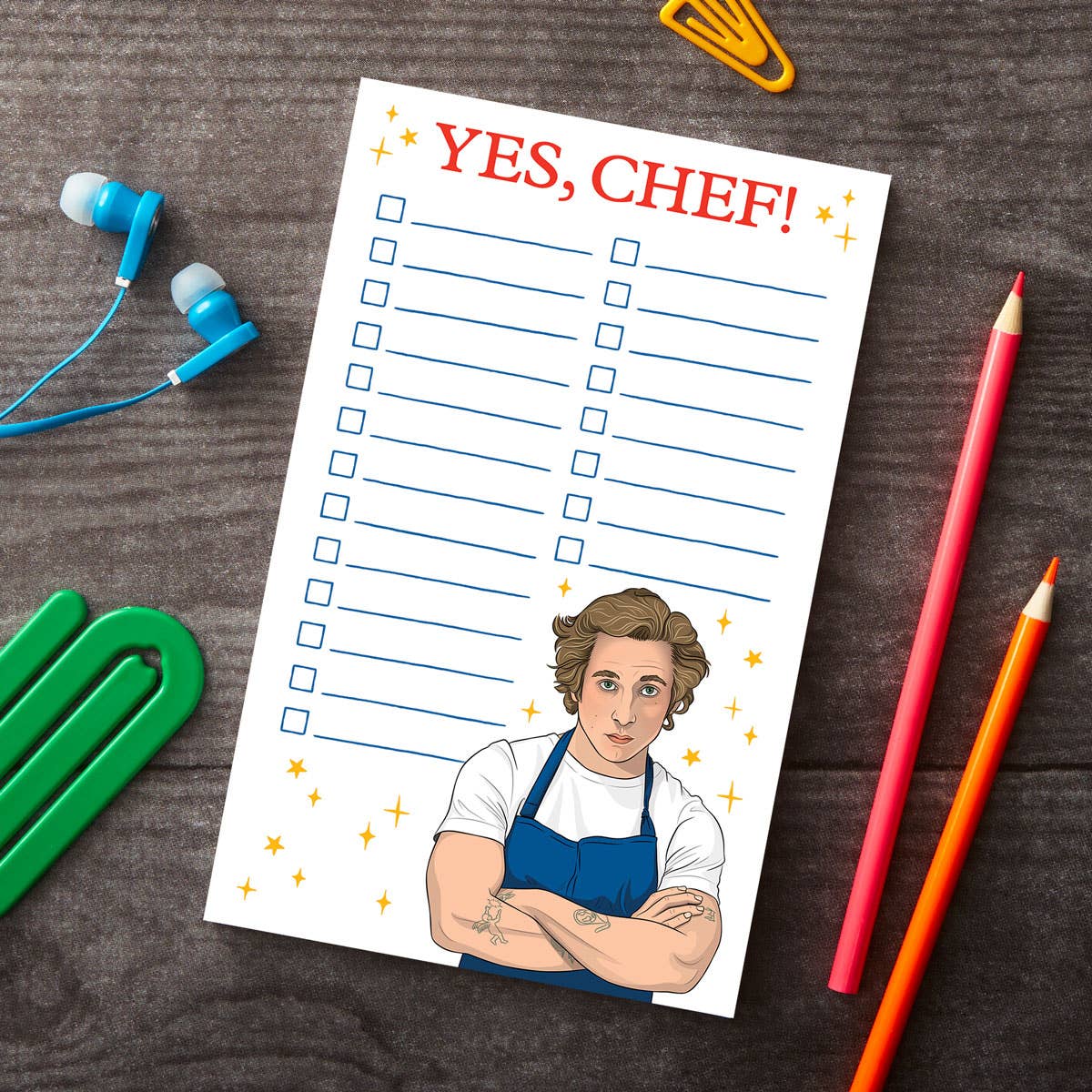 Yes, Chef! The Bear Notepad