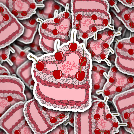 Love Urself Cherry Cake Sticker