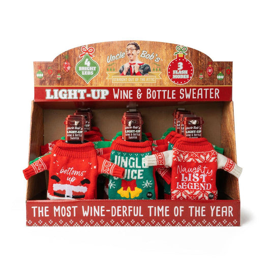 DM Merchandising - Uncle Bob’s Light-Up Wine & Bottle Sweater