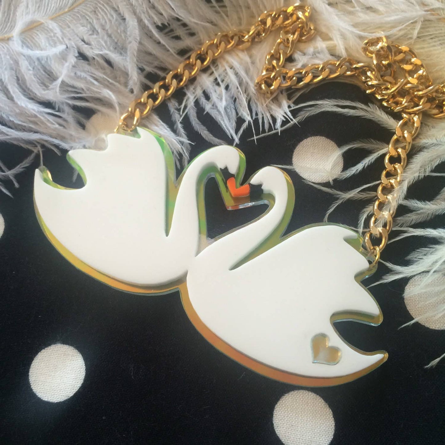 Swans In Love Necklace