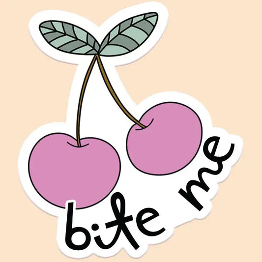 Bite Me Cherries Sticker