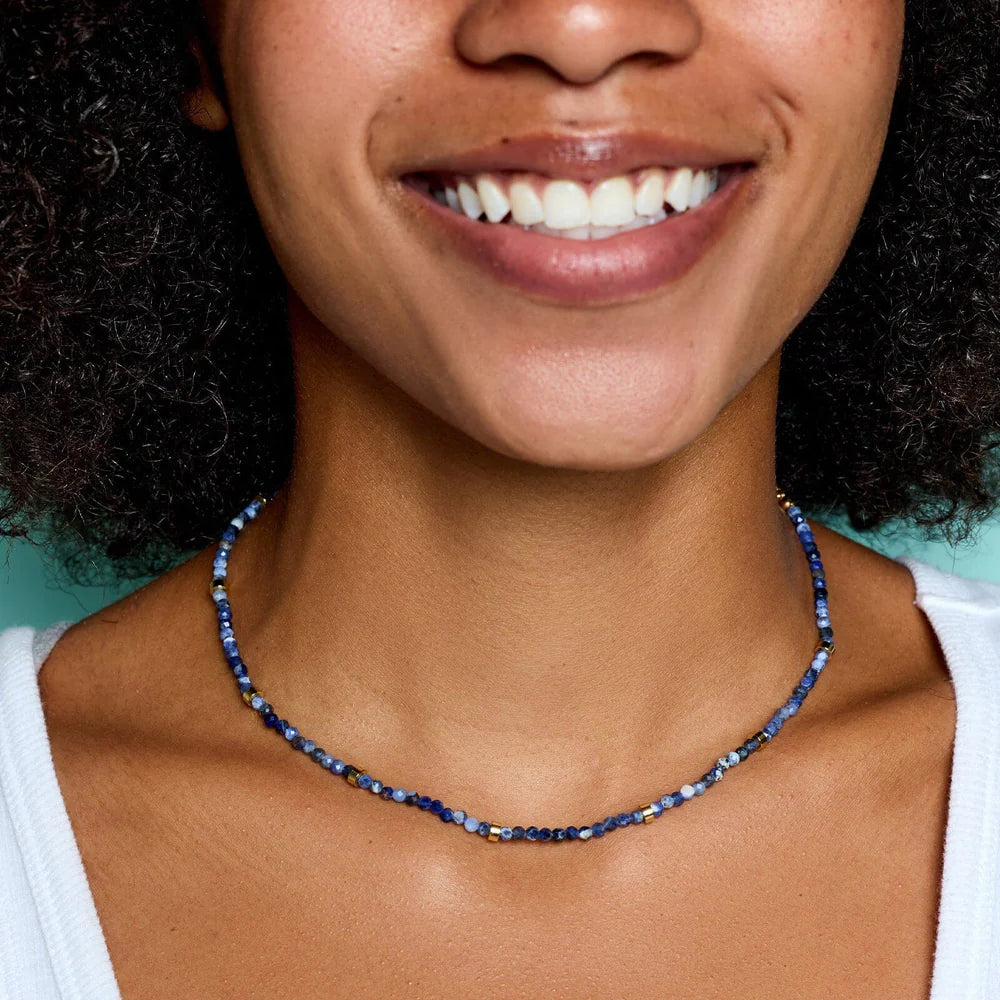 Surfrider Sea Stone Bead Choker