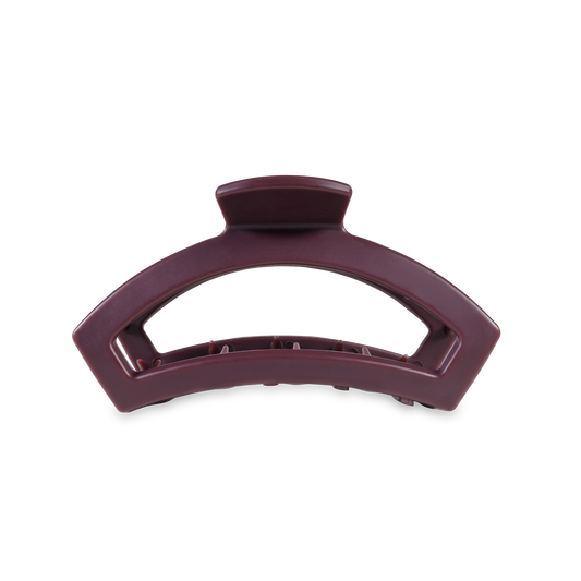 TELETIES - Open Hair Clip | Small |  Burgundy Bliss