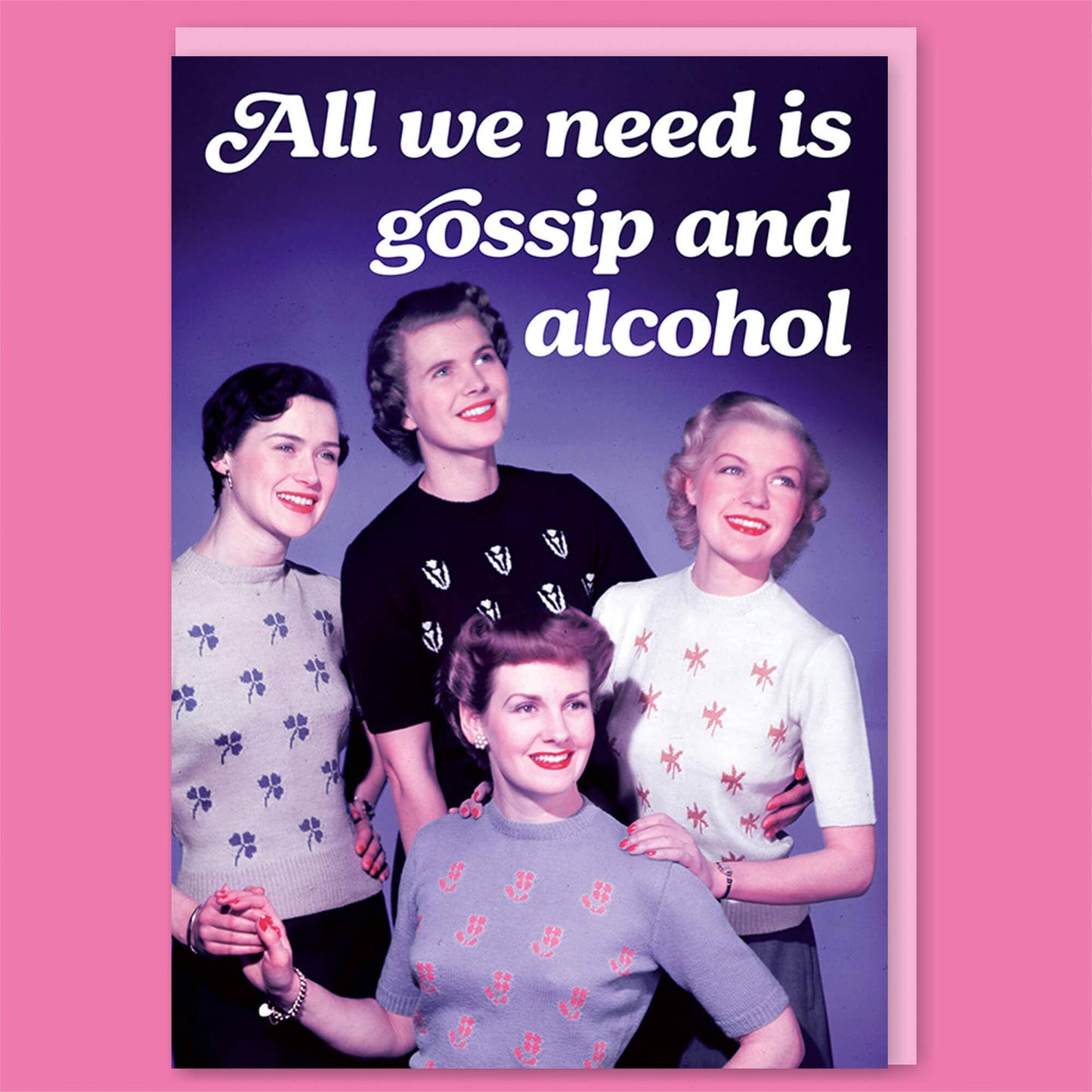 Gossip and alcohol Card