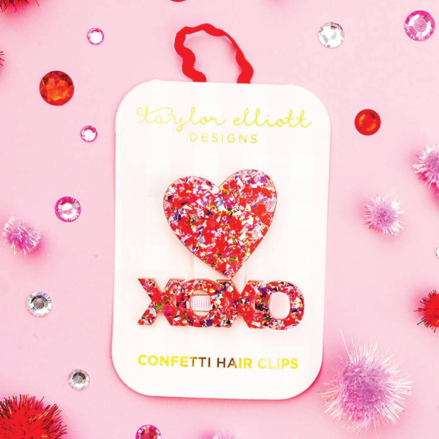 Heart + XOXO Hair Clips