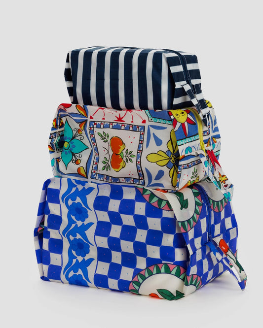 Baggu 3D Zip Set - Vacation Tiles