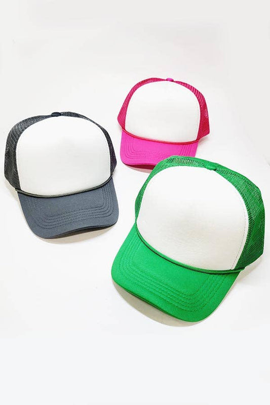 Funteze - Multi Tone Color Foam Sponge Mesh Trucker Hat