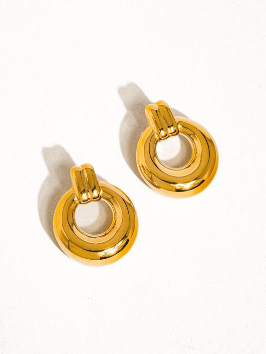 Viktor 18K Gold Non-Tarnish Classic Hoop Earring