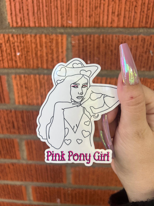 Chappell Roan Pink Pony Girl Sticker