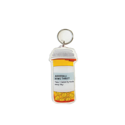 Adderall Bottle Shaker Keychain