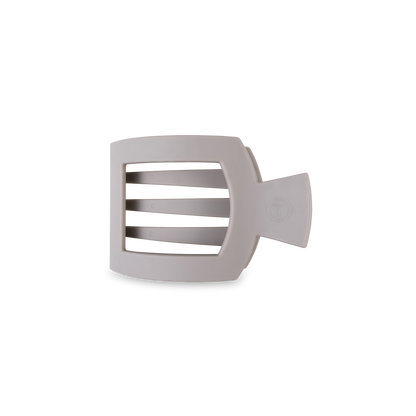 TELETIES - Square Flat Hair Clip | Small | Silver Flames