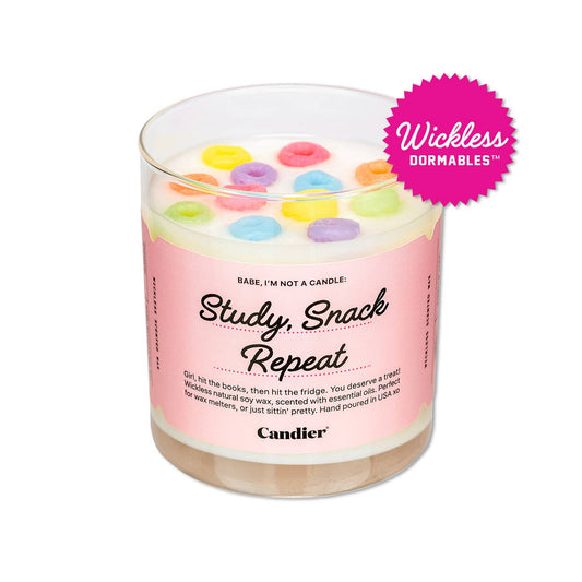 Study Snack Repeat - Flameless Candle