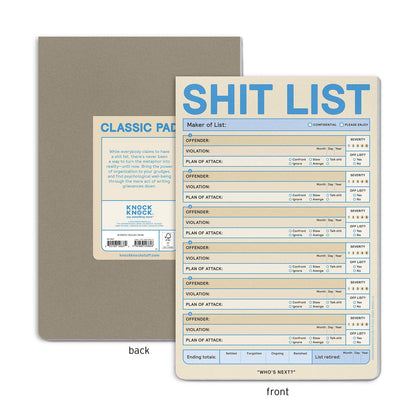 Shit List Pad (Pastel Version)