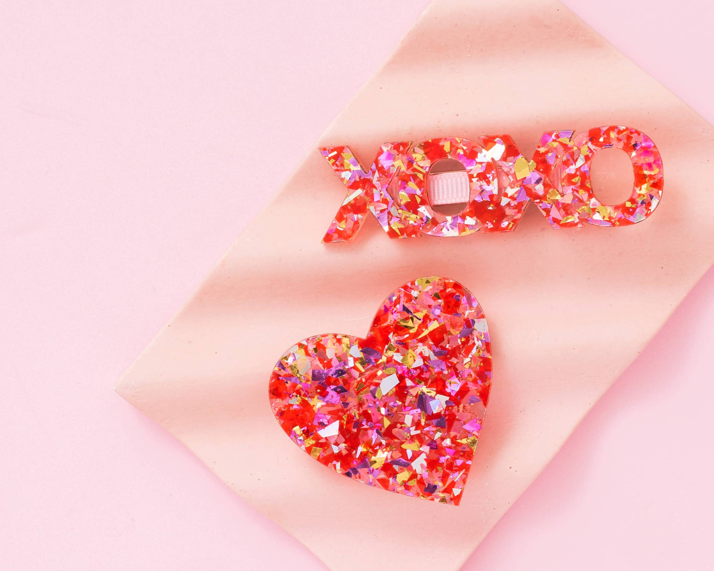 Heart + XOXO Hair Clips