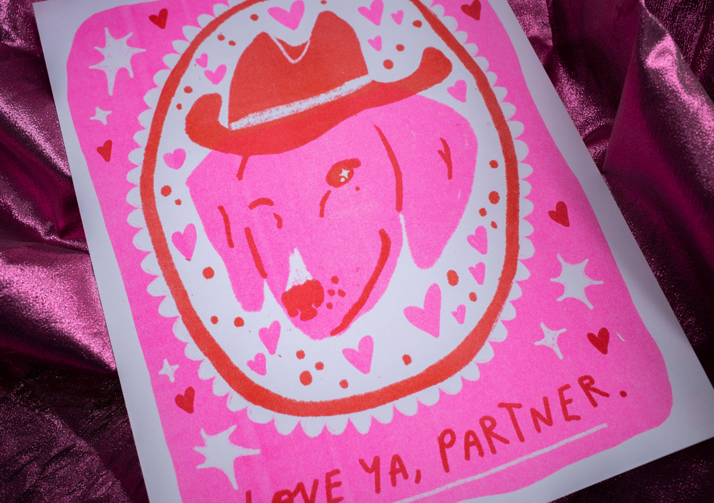 Love Ya, Partner 8.5x11" risograph print