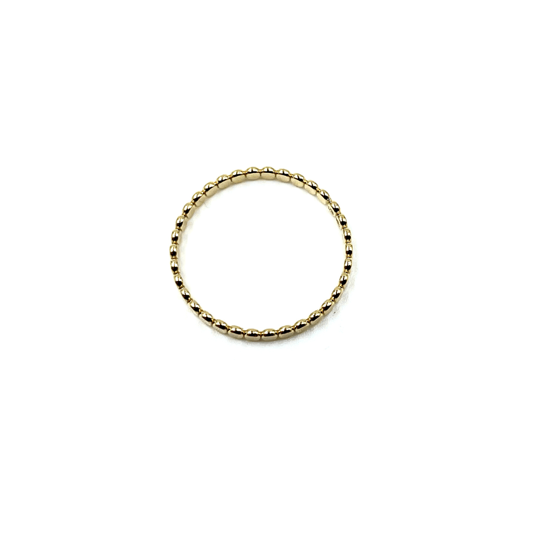 Gold Flat Pebble Ring