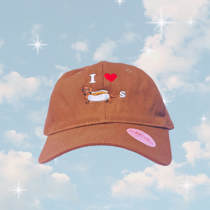 I Heart Weiner Dogs Dad Hat