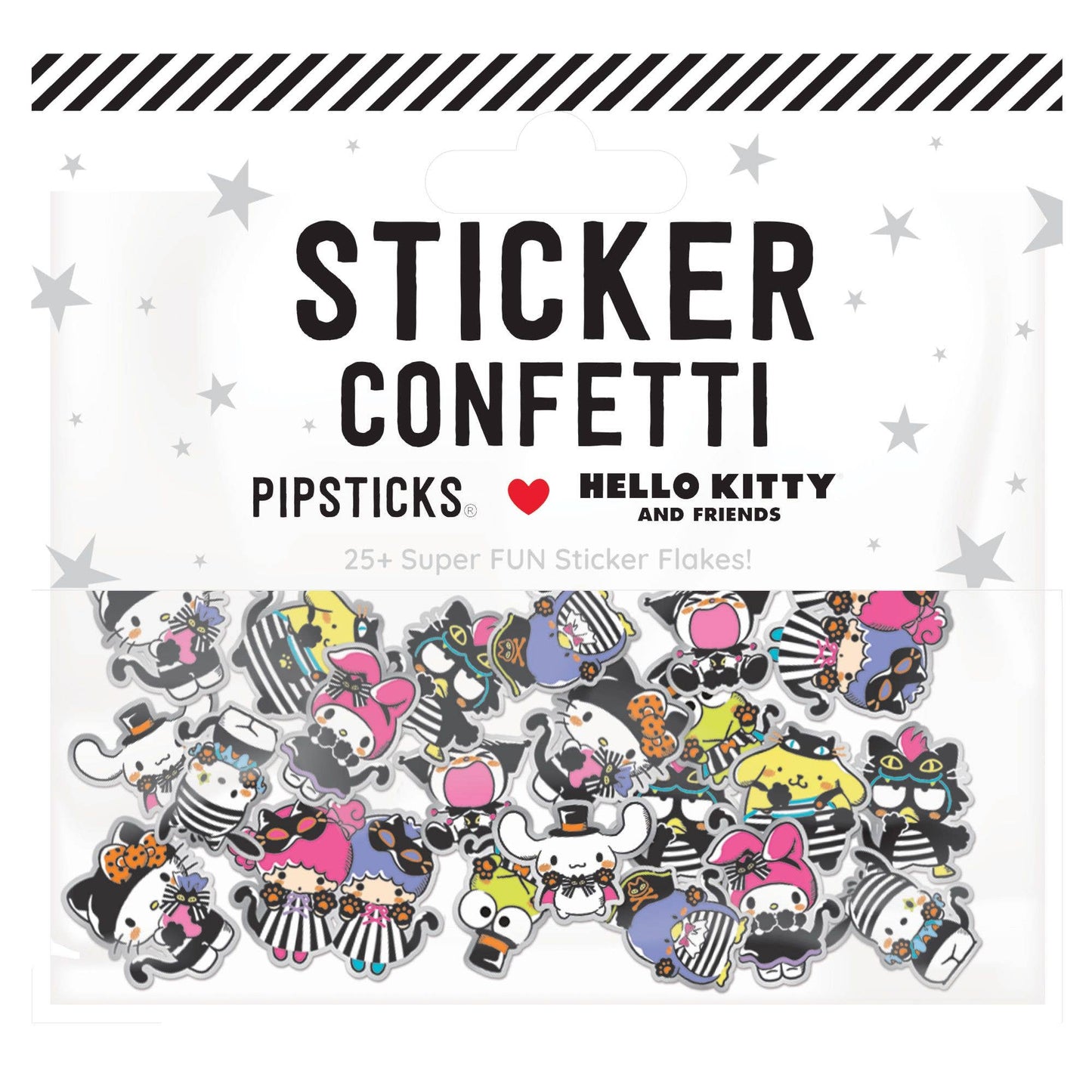 Hello Kitty And Friends Stripe A Pose Sticker Confetti