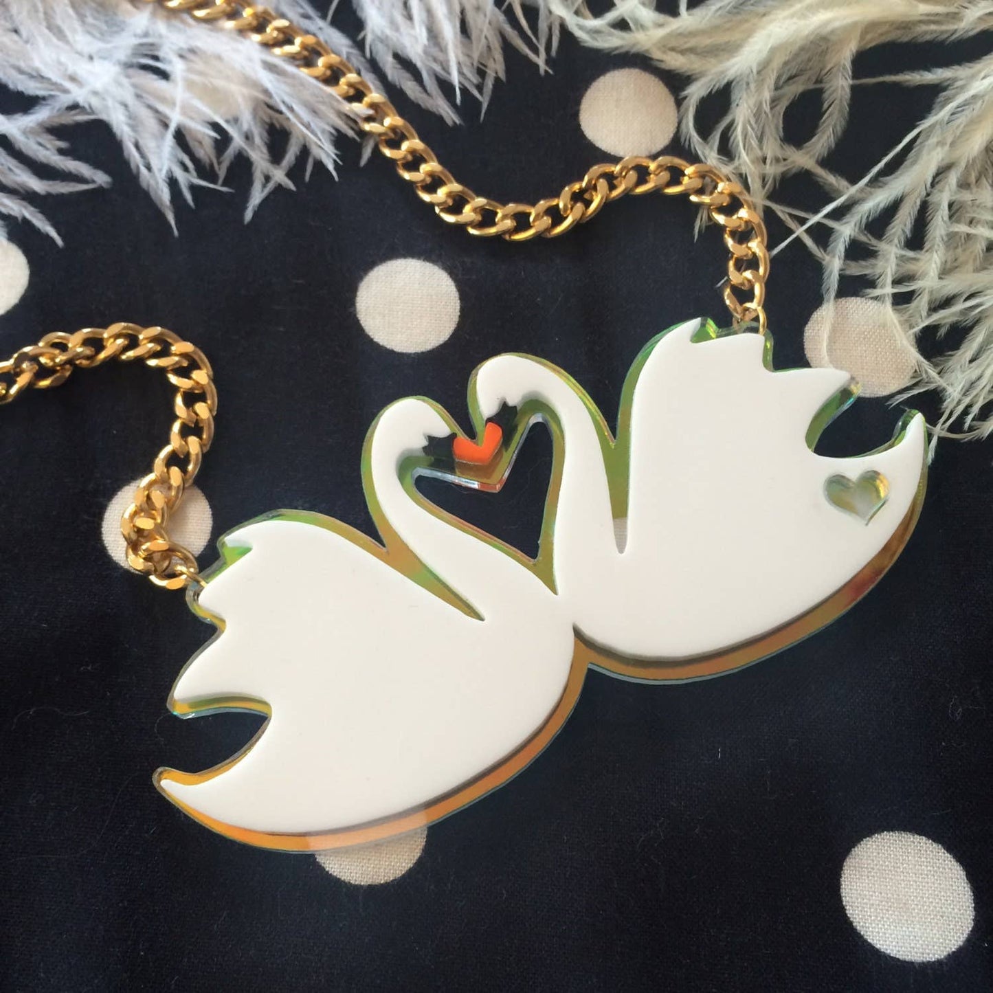 Swans In Love Necklace