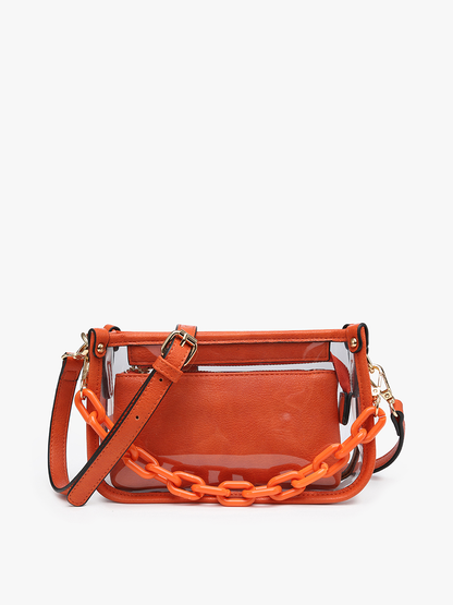 Clear Crossbody w/ Chain