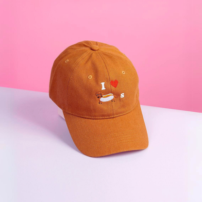 I Heart Weiner Dogs Dad Hat