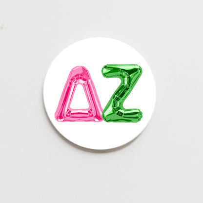 All Sorority Greek Balloon Button