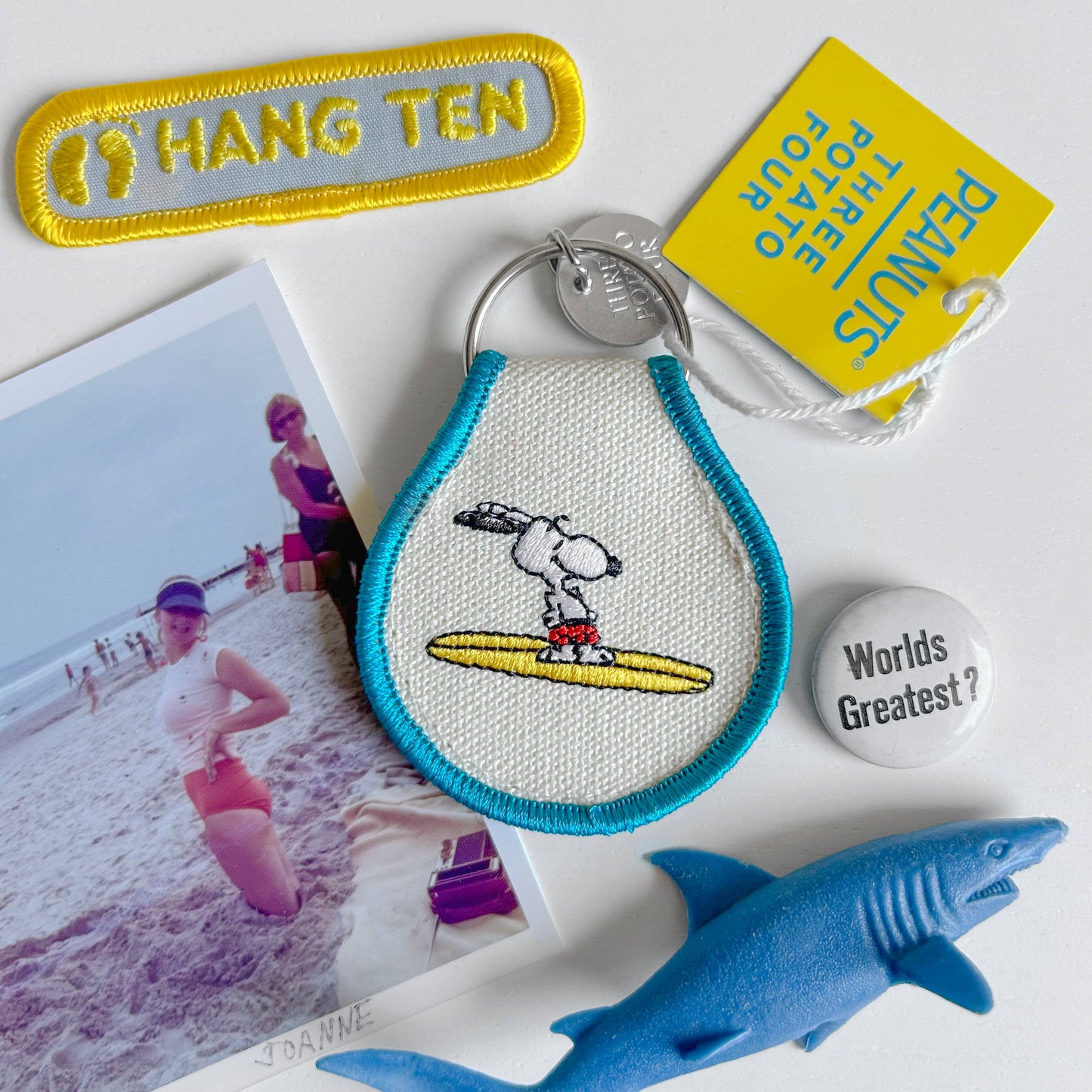 Snoopy Surf Patch Keychain