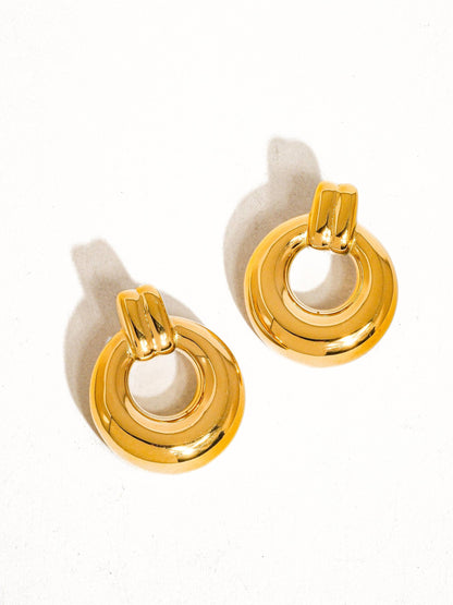 Viktor 18K Gold Non-Tarnish Classic Hoop Earring